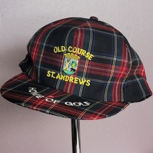 ST. ANDREWS OLD COURSE OS Velcroback Blue, Green & Yellow Hat Vintage